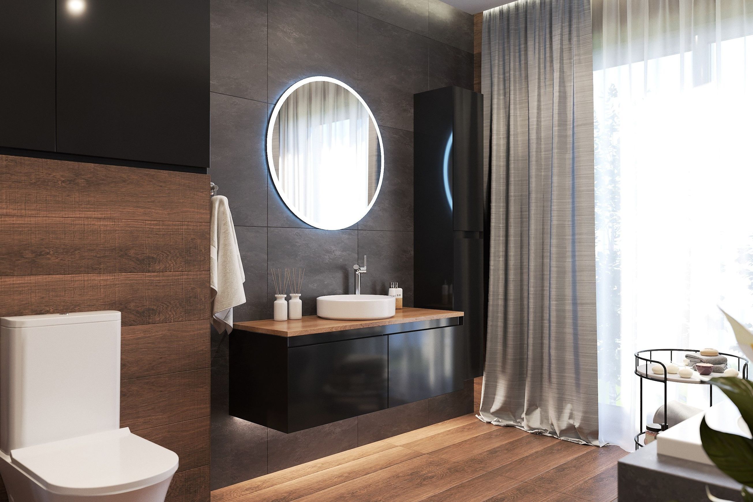 Broadway Round LED Mirror
