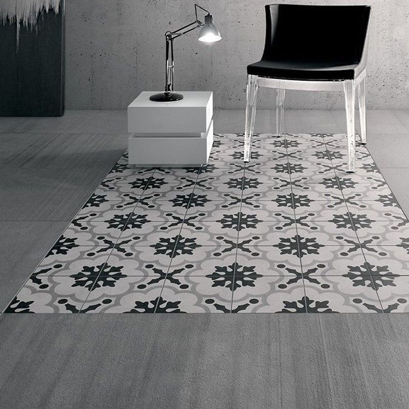 Cementina Black and White #2 Floor Tiles