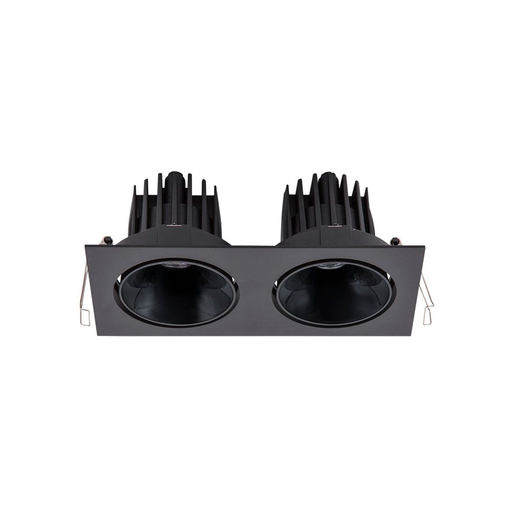 Cevon Dark Art Tilt/Rotate - 2x 14W Double Downlight
