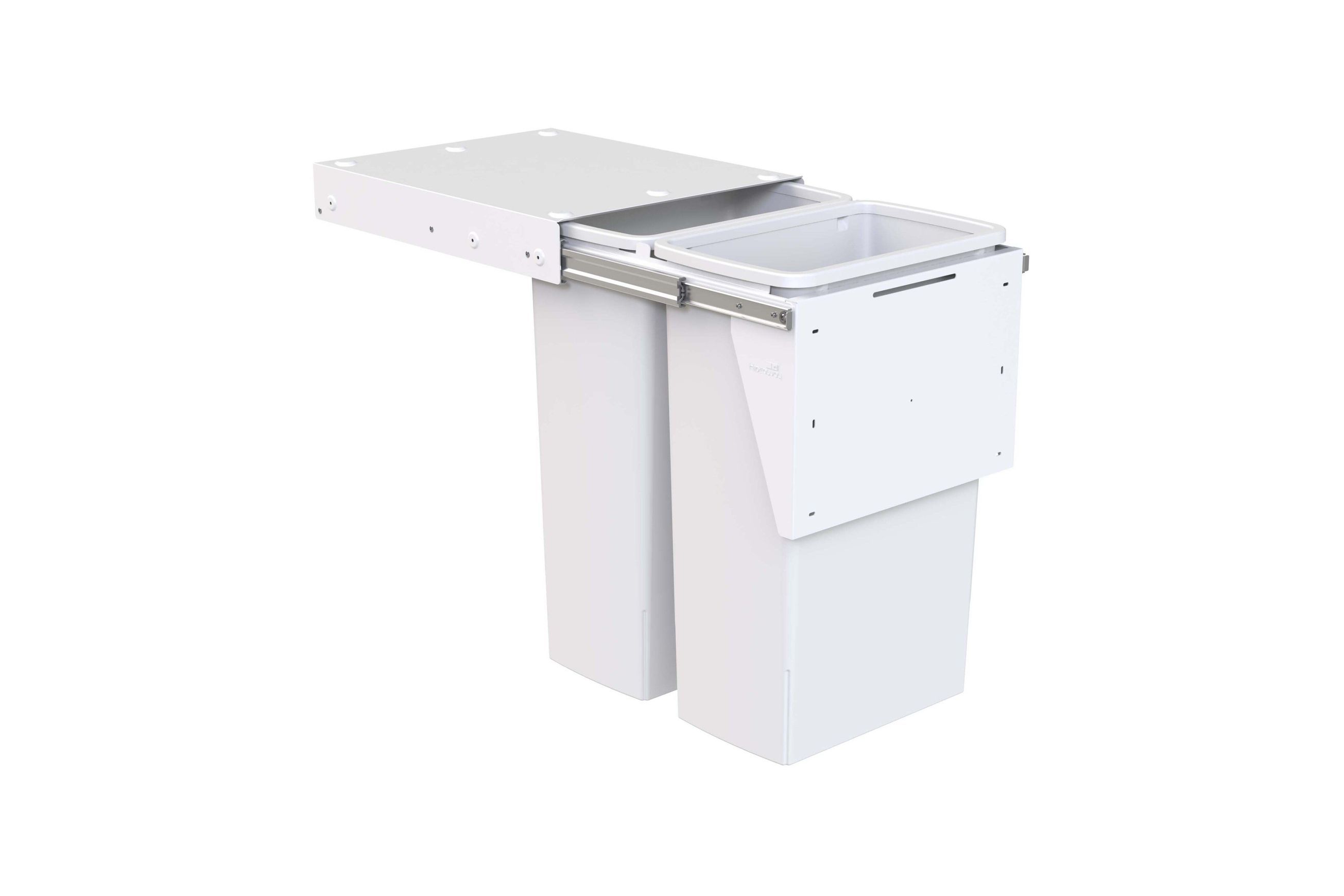 Compact Bin Storage - 2 x 40 Litre Bucket - Door Pull