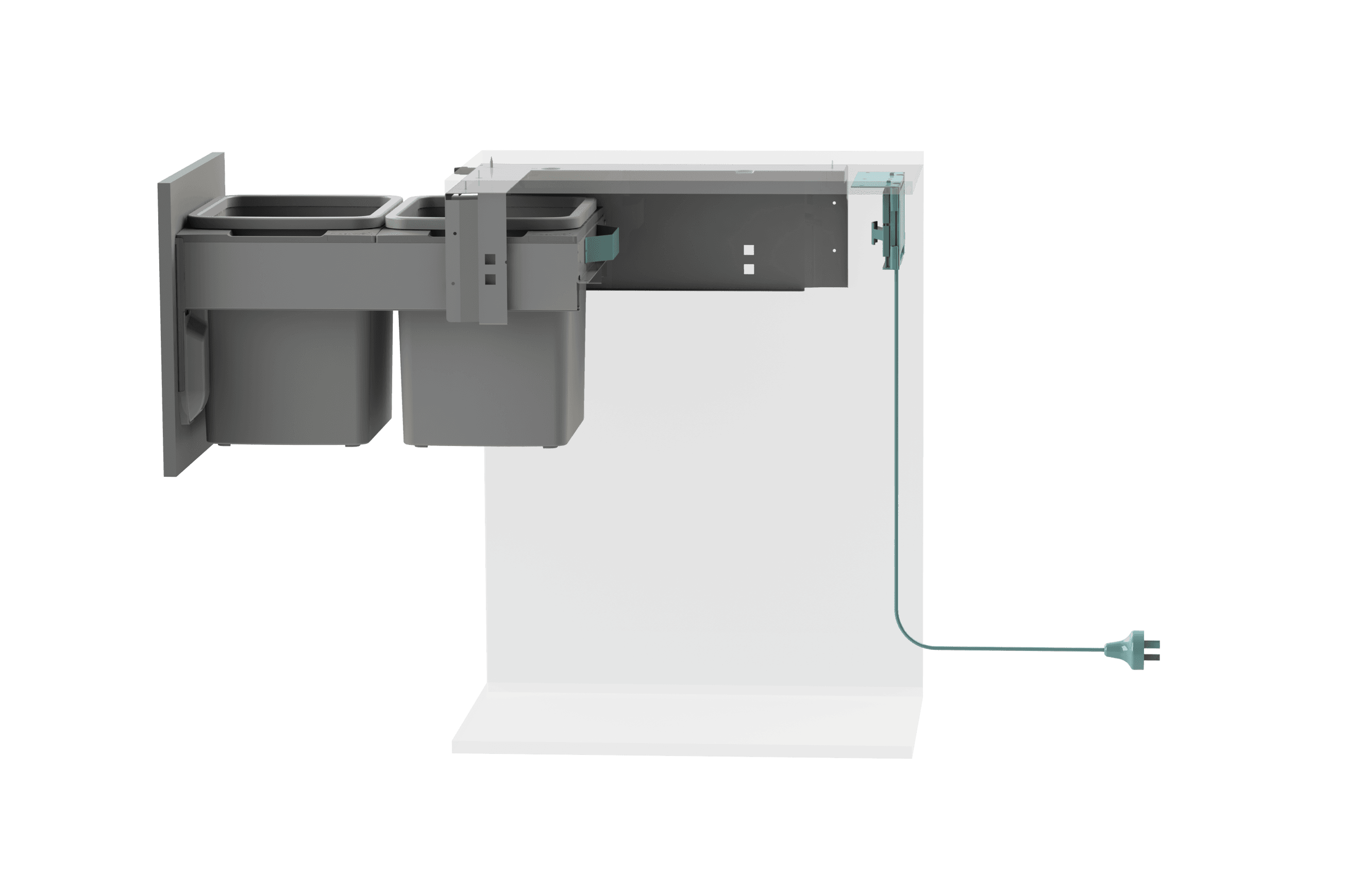Concelo Bin 2 x 20L Buckets | Door Pull