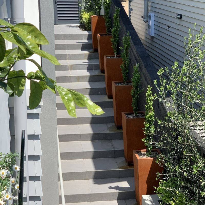 Corten Tapered Column Planter