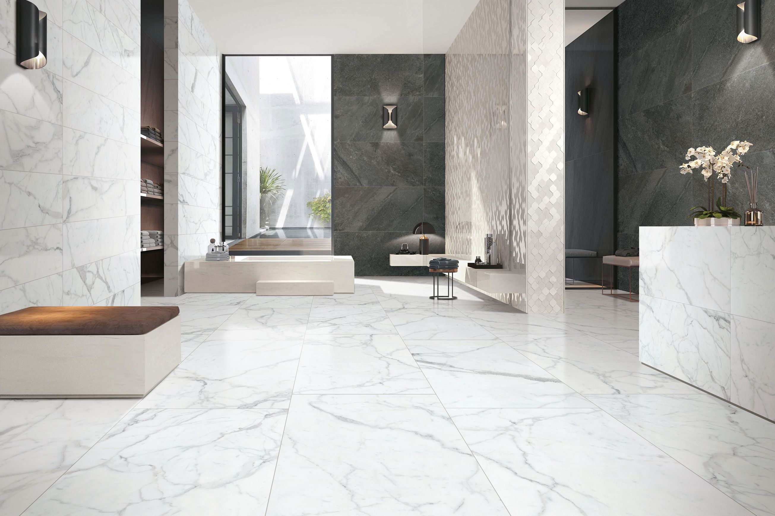 Evo Carrara & Statuario Wall & Floor Tiles