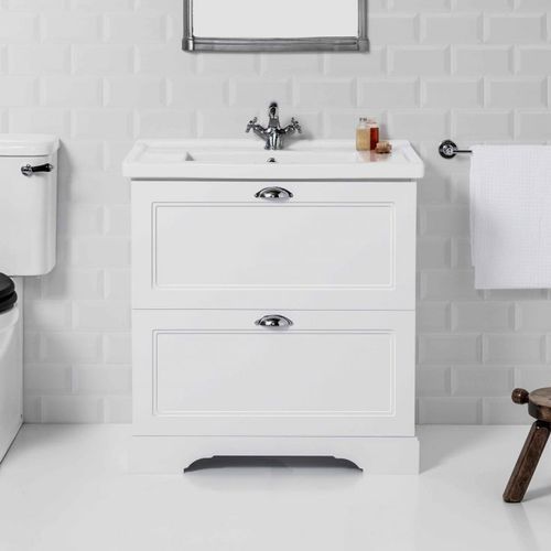 English Classic Floorstanding Vanity, 2 Drawers