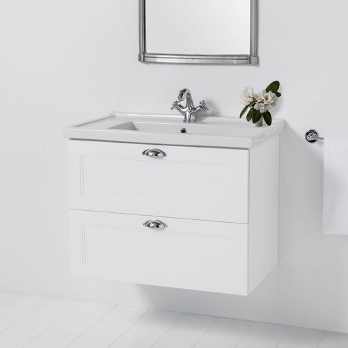 English Classic Wall-Hung Vanity, 2 Drawers
