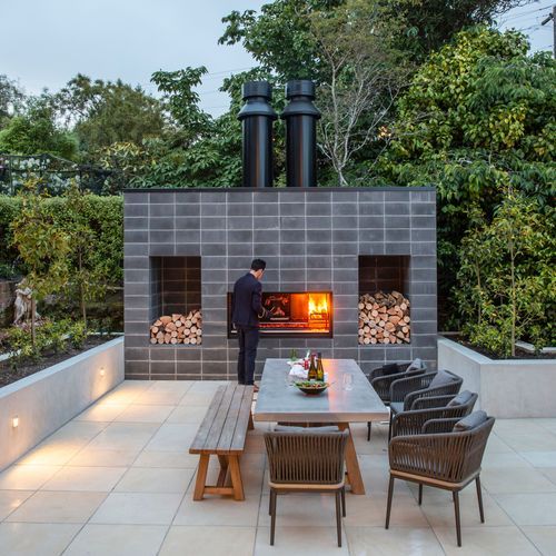 Escea EK1550 Outdoor Fireplace Kitchen