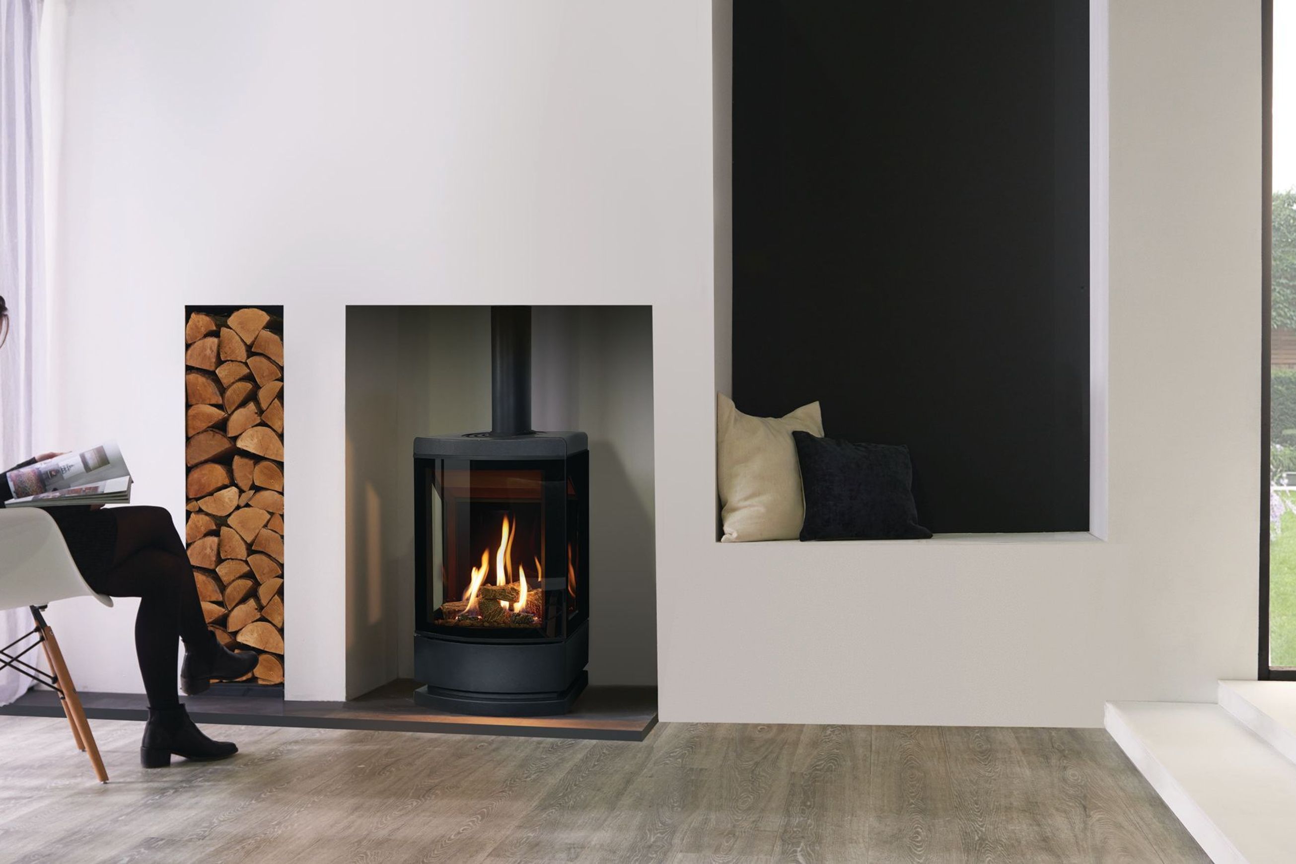 Gazco Loft 3 - Sided Freestanding Gas Fireplace