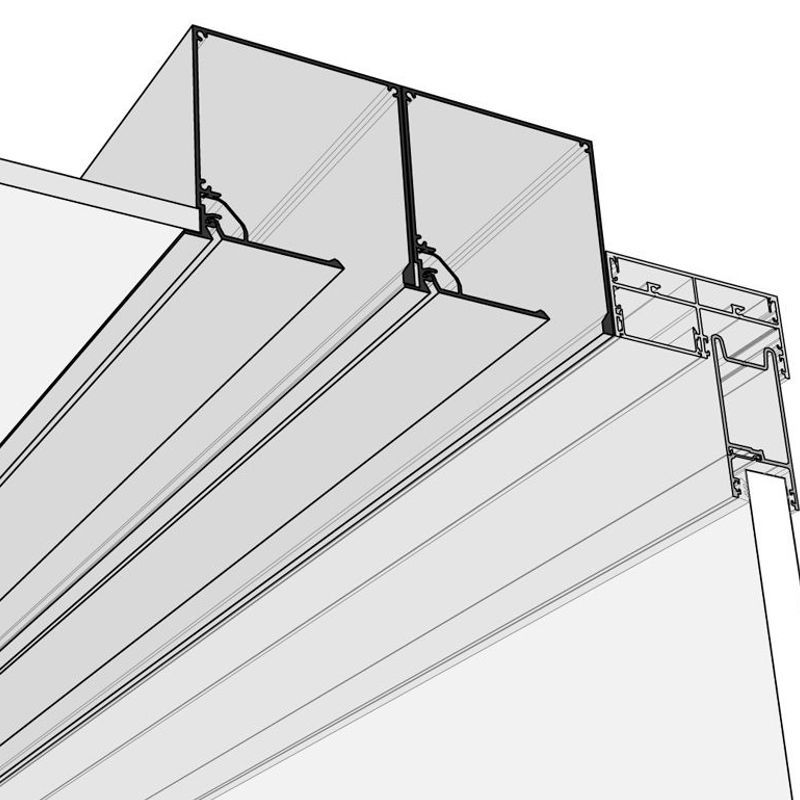 HB1260 Double Recessed Blind Box for Motorised Roller Blinds