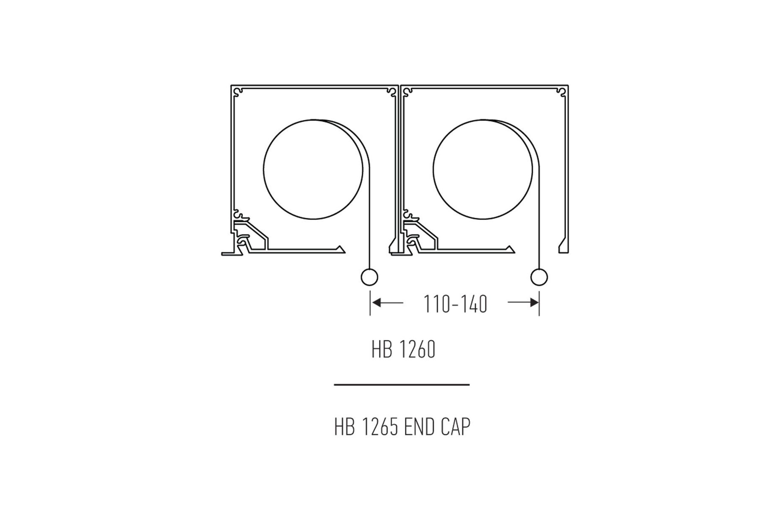HB1260 Double Recessed Blind Box for Motorised Roller Blinds