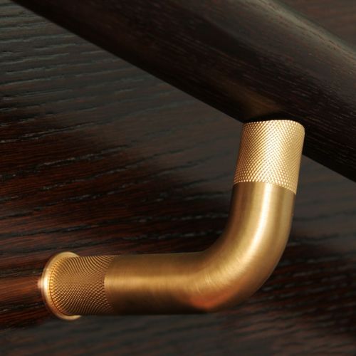 HB580 Knurled Solid Bronze Stair Rail Bracket for Handrails