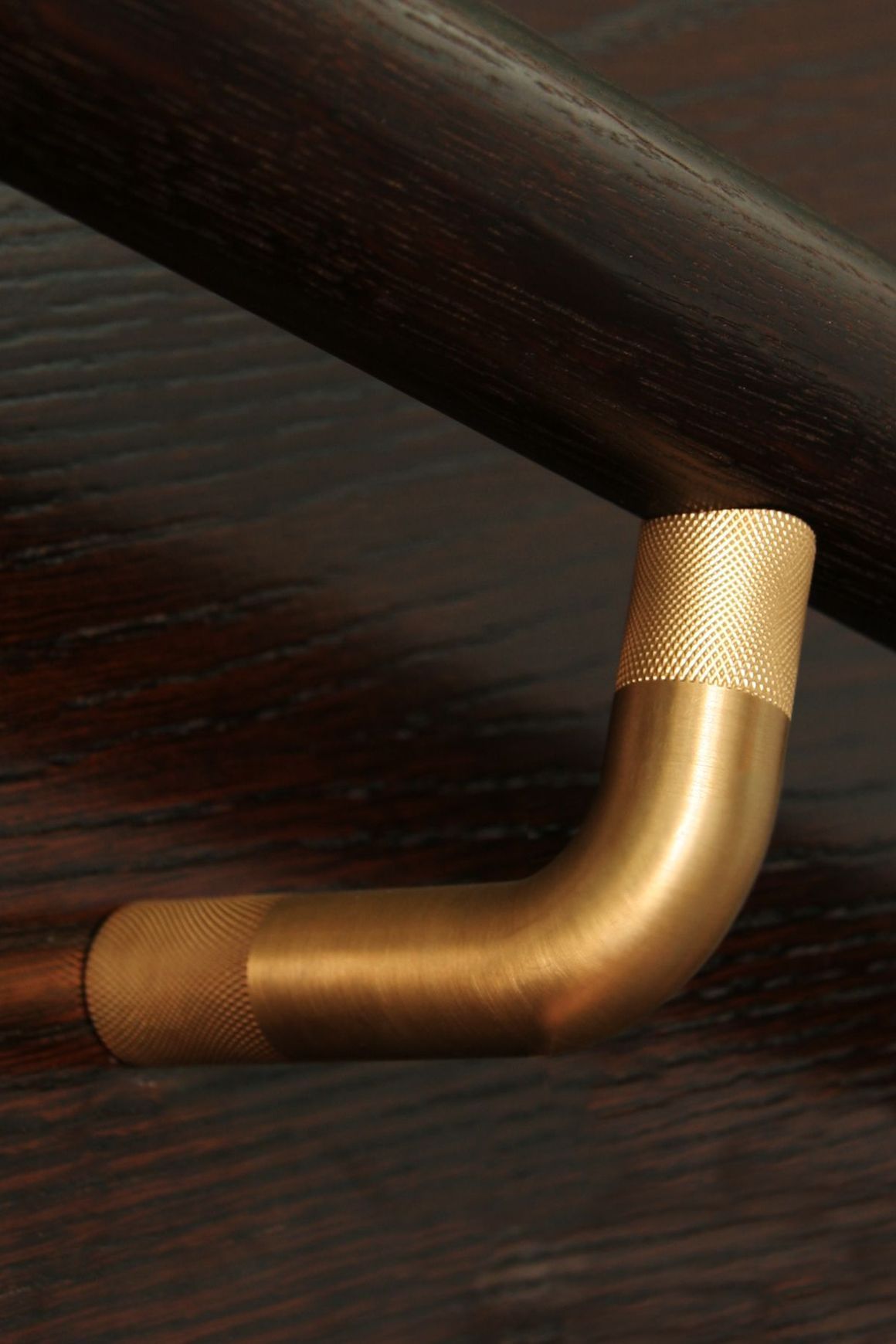 HB580 Knurled Solid Bronze Stair Rail Bracket for Handrails