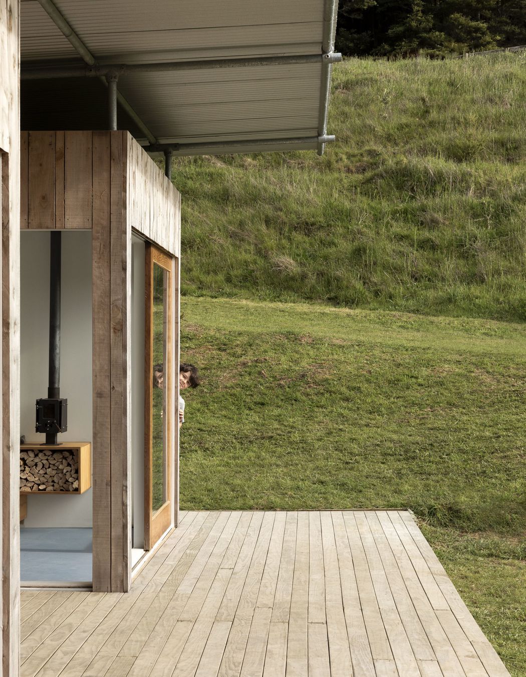 Pine decking extends the floorspace by about 2m around the front areas.