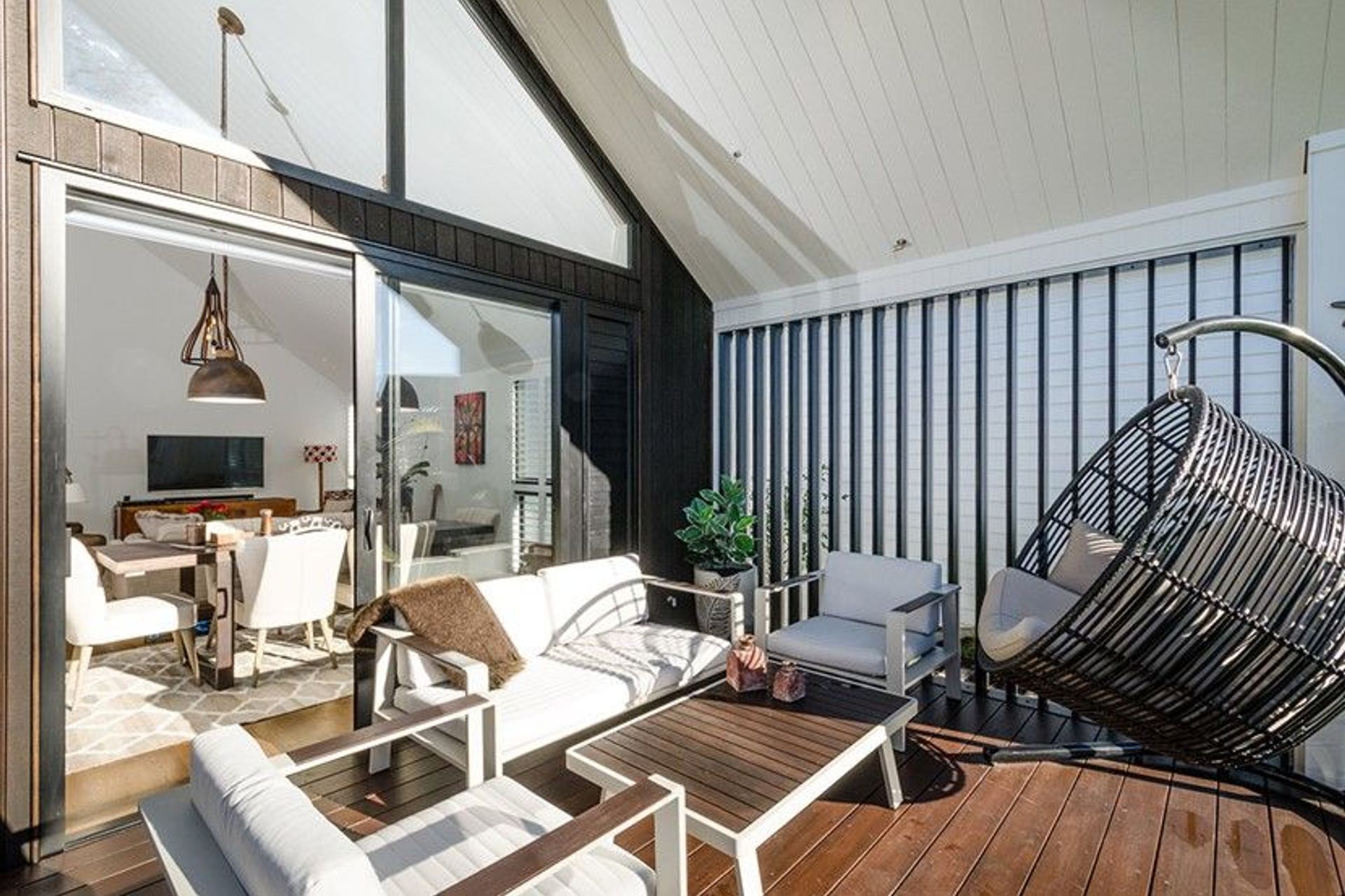 Hobsonville House I - Solid American White Oak Flooring finished w/ Stain in 'Antique Brown' and waterborne polyurethane