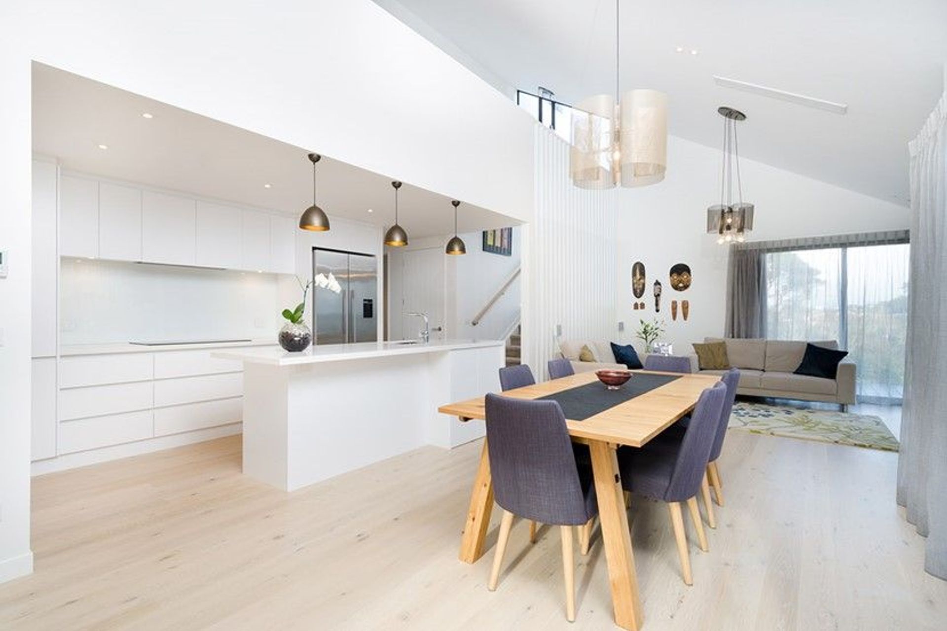 Hobsonville Pt Home - Solid American White Oak flooring finished w/ Bona Stain in 'White' + Waterborne Polyurethane