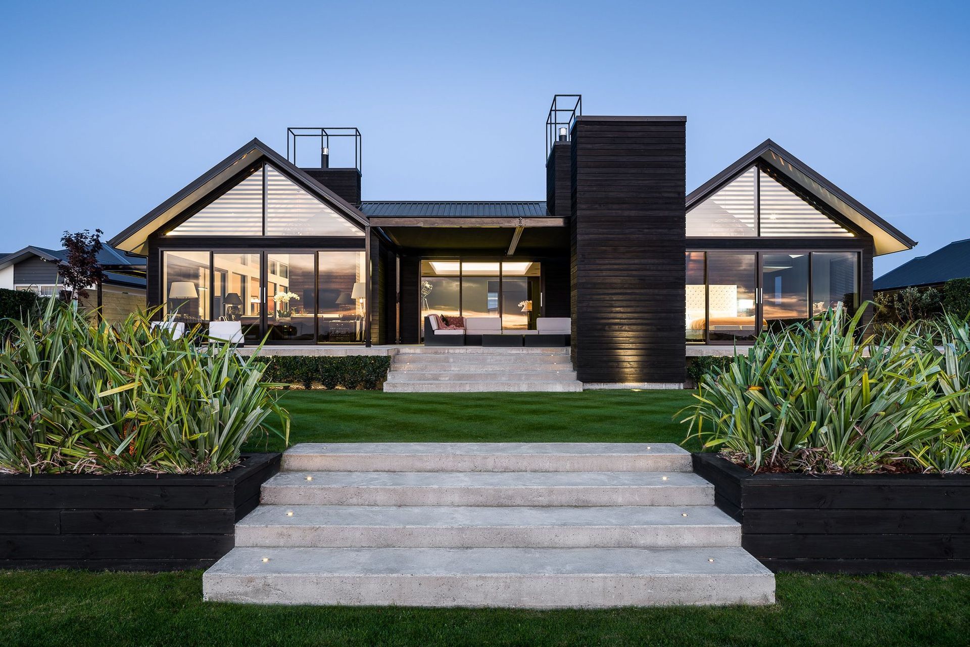 The owners of this house wanted a home that provided ample opportunity to interact with the outdoors and that had a timeless quality about it.