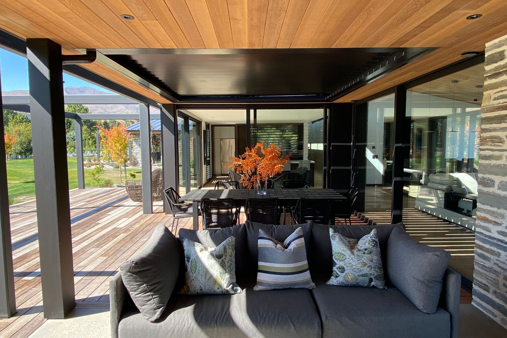 Consideration of the outdoor living spaces was an integral part of the homes design