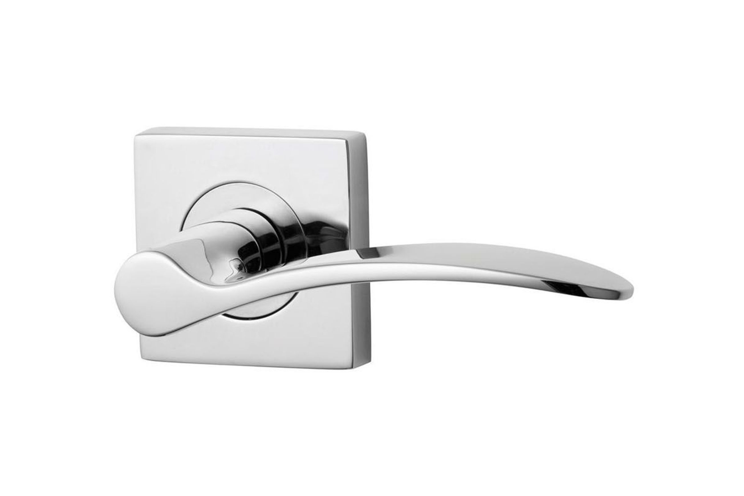 Lockwood 1420 Square Series Brass Door Handles
