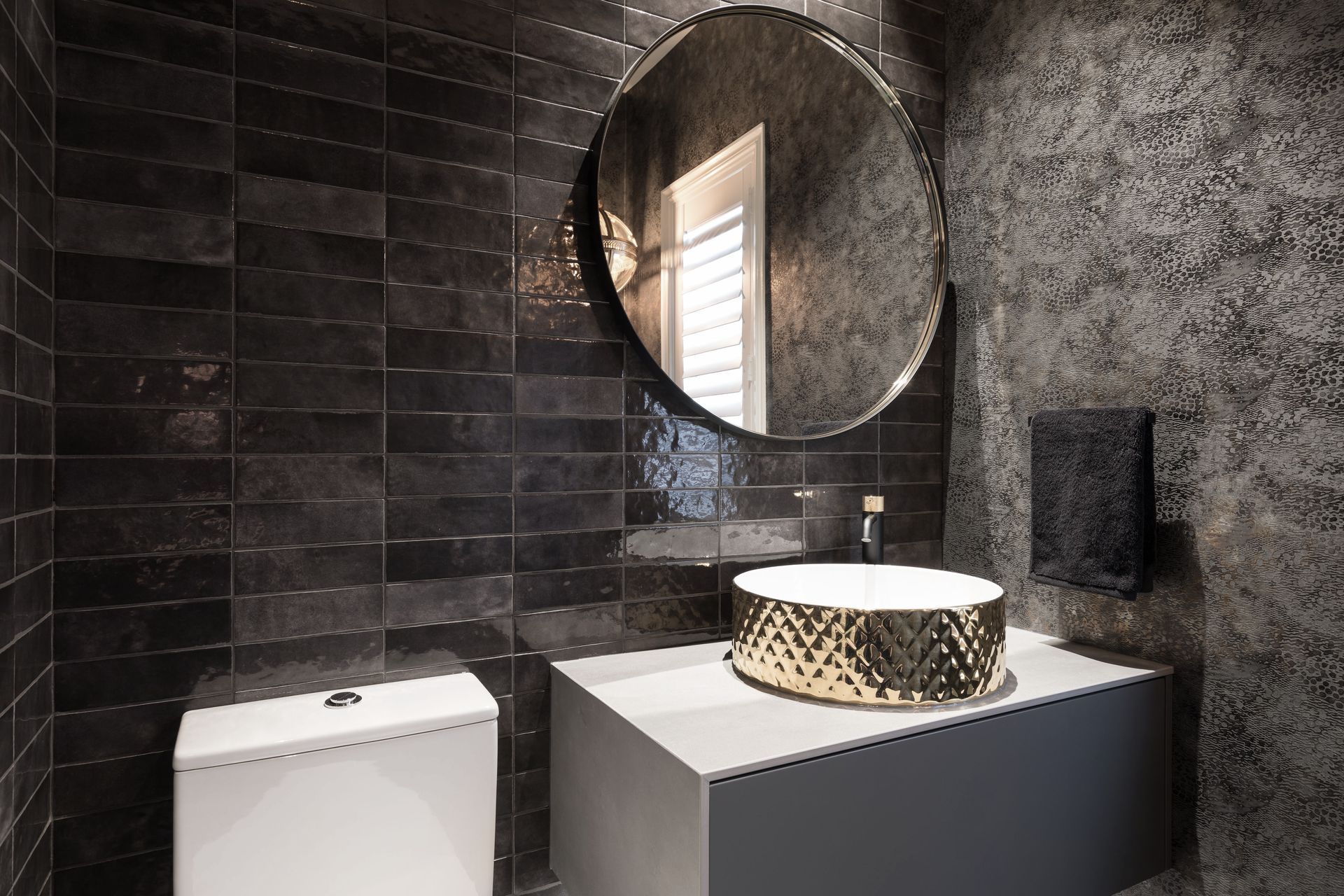 Powder Room - Black and Gold