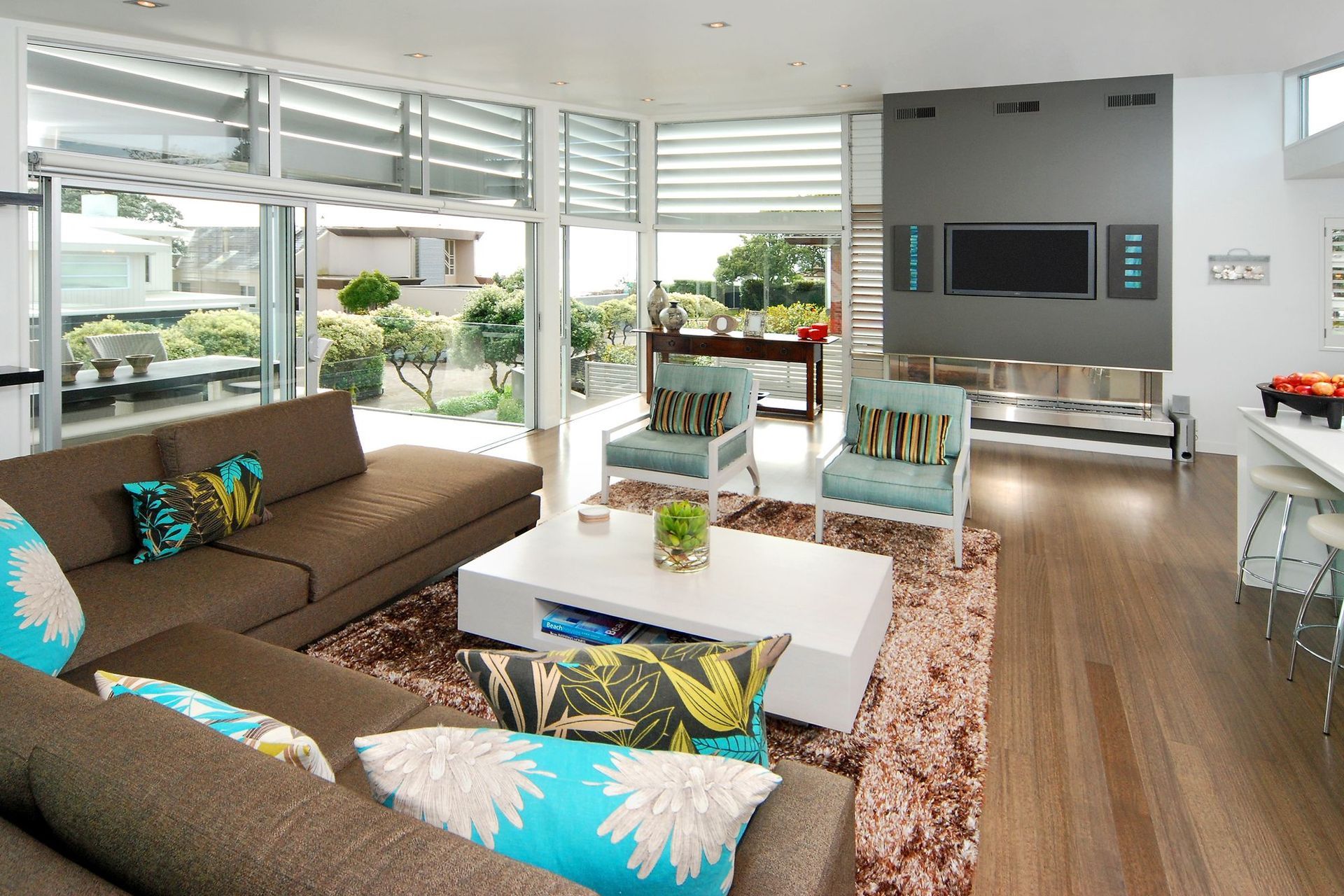 Layering with texture, pattern and scale, creates interest.