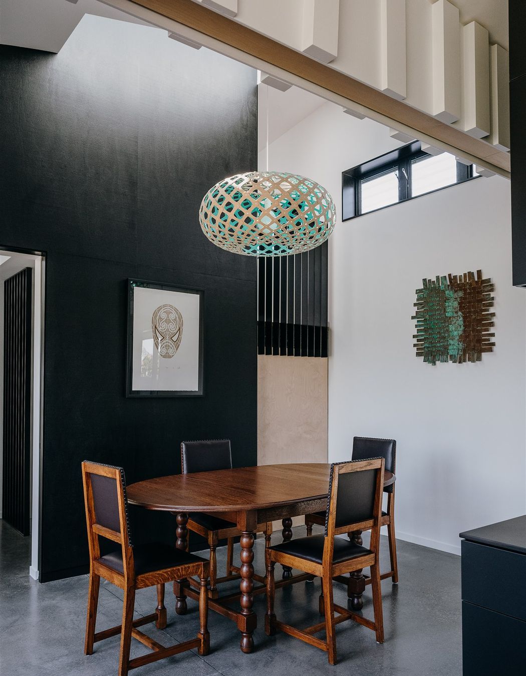 Here, a range of materials converge to create an interesting space of differing textures. 