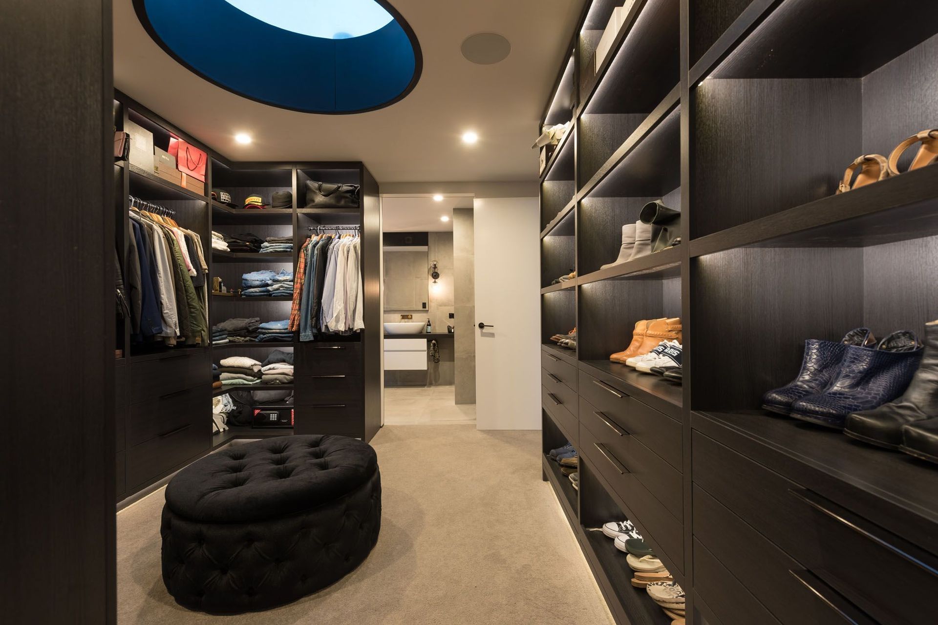 Master wardrobe and bathroom.