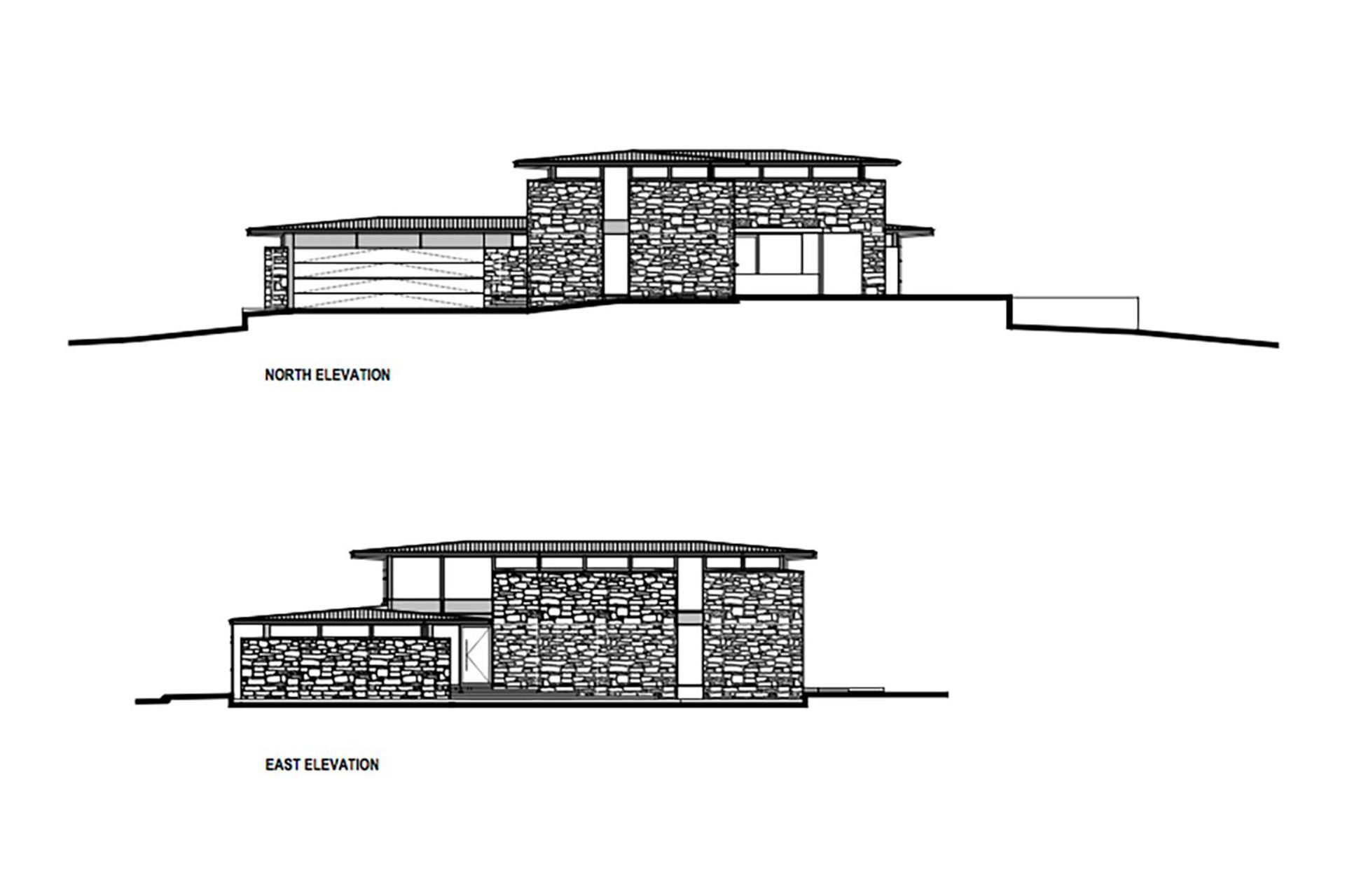 Nau Mai north and east-facing elevations by O'Neil Architecture.