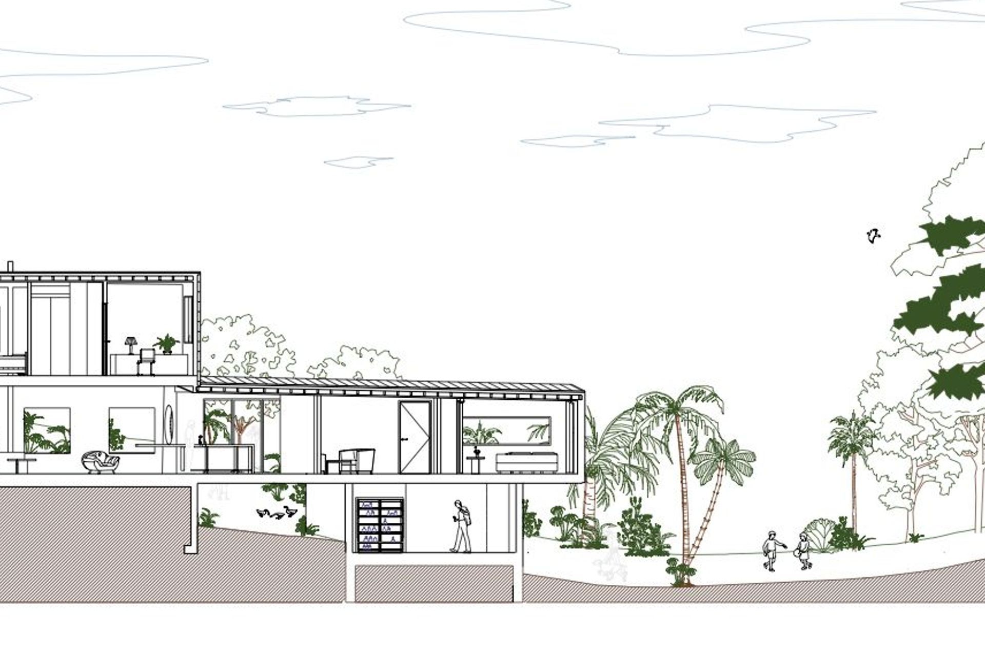 Cross section by TOA Architects.