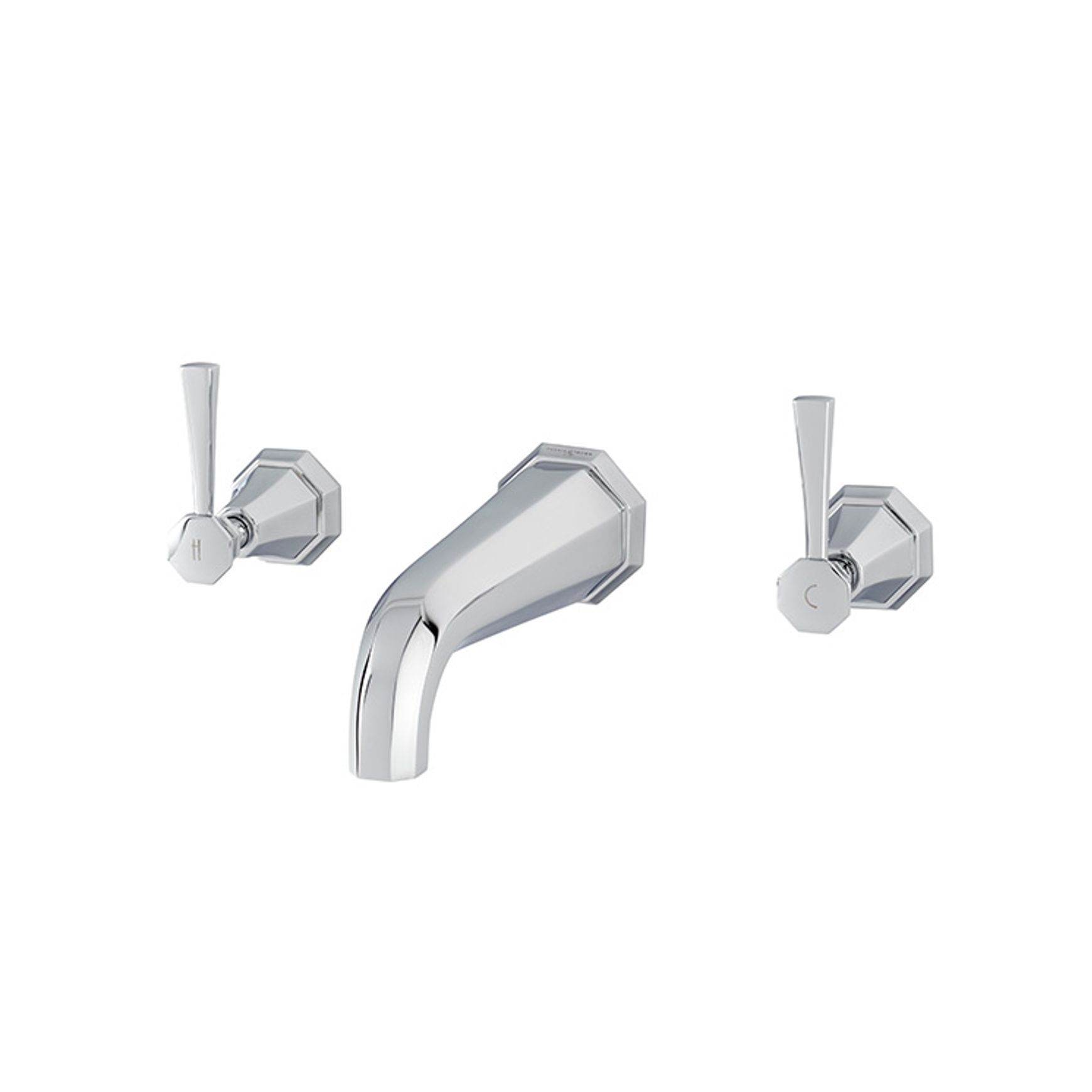 Perrin & Rowe Deco Wall Mounted Basin Taps
