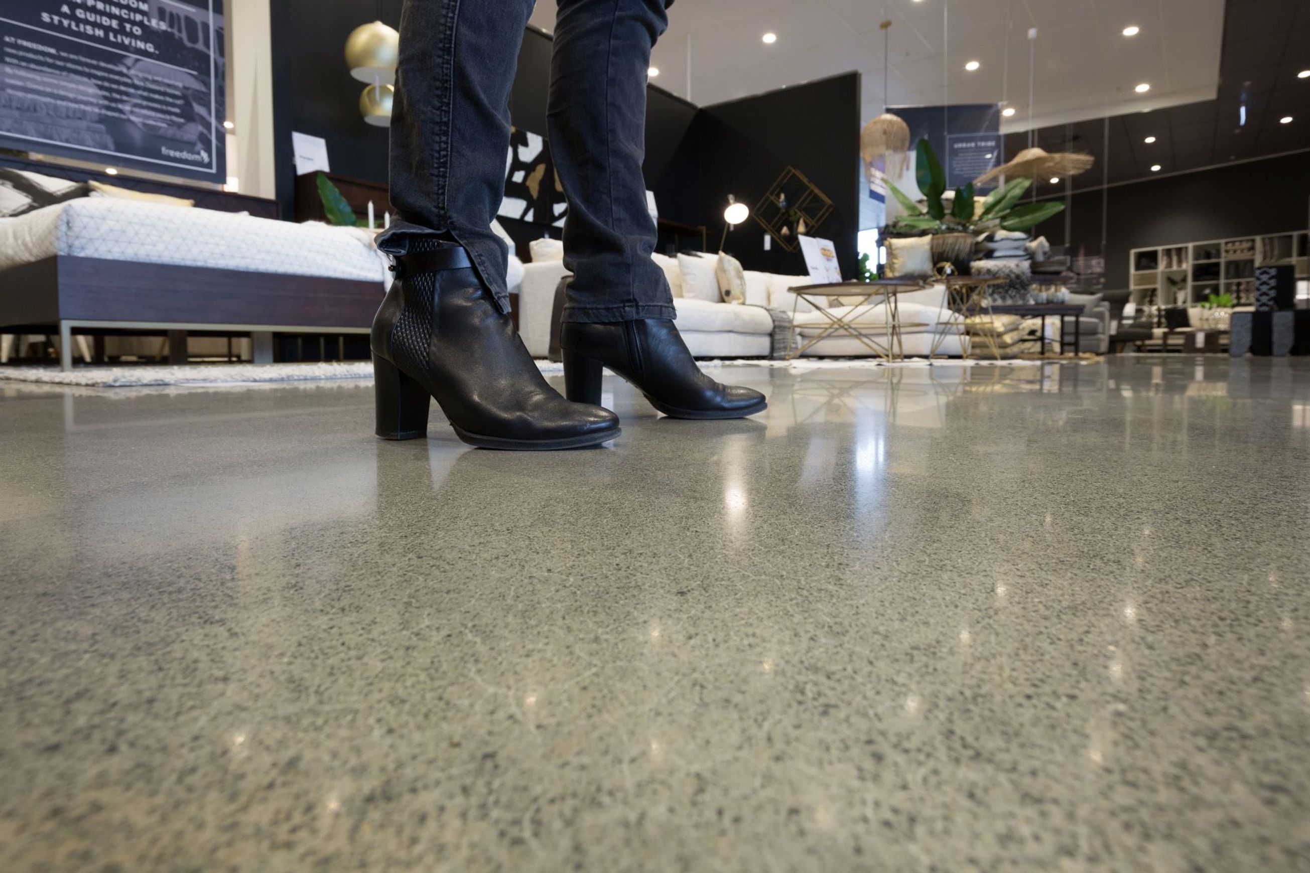 Standard Finish Polished Concrete Floors - Beach House Range