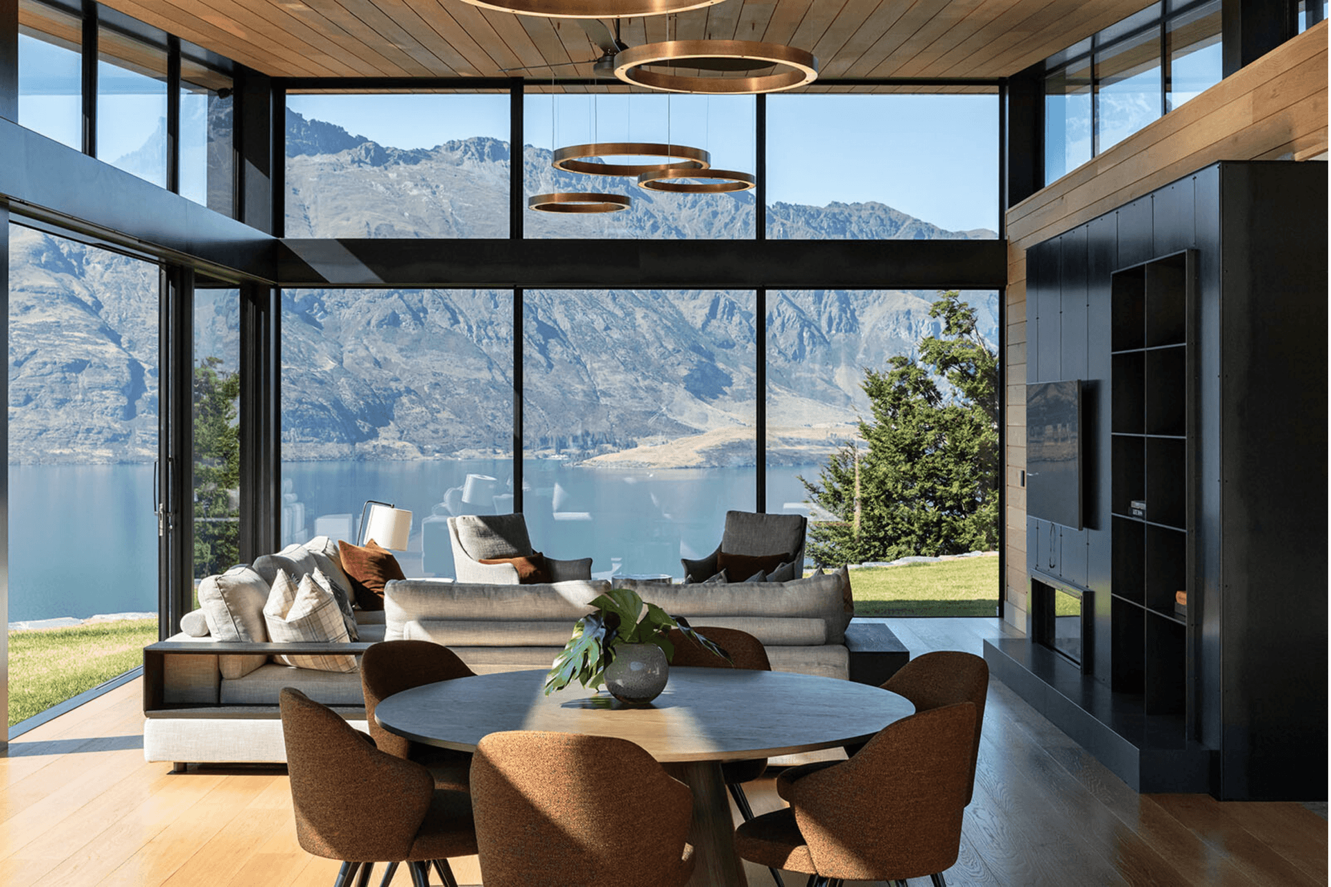 The butterfly room is for the whole family and features casual furniture and a direct flow to the outdoors.