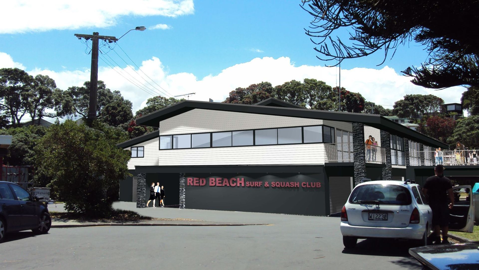 Red Beach Surf Club, Red Beach banner