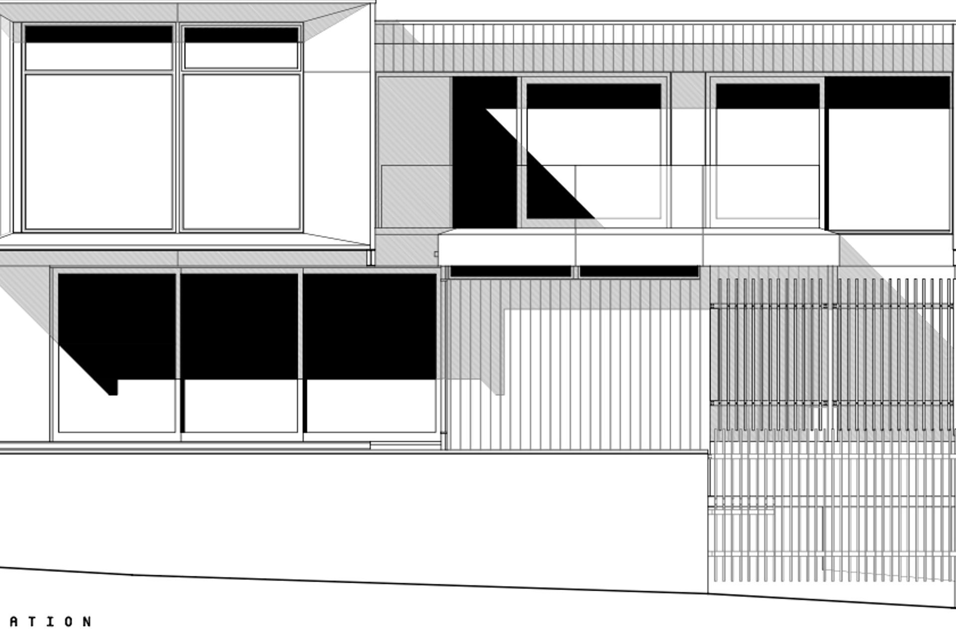 The west elevation  by Objects.