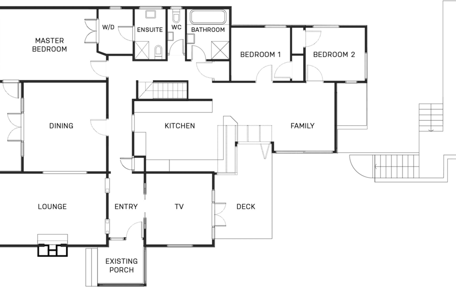 The existing house design was typical of compartmentalised architecture, with separated living spaces too closely connected with sleeping spaces.   