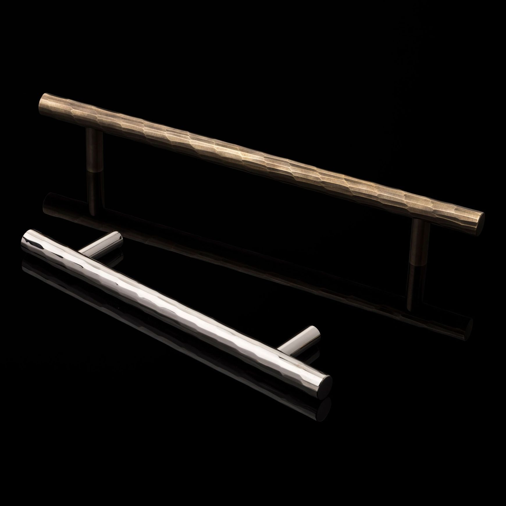 Joseph Giles Rolled & Hammered Solid Brass Cabinet Handle