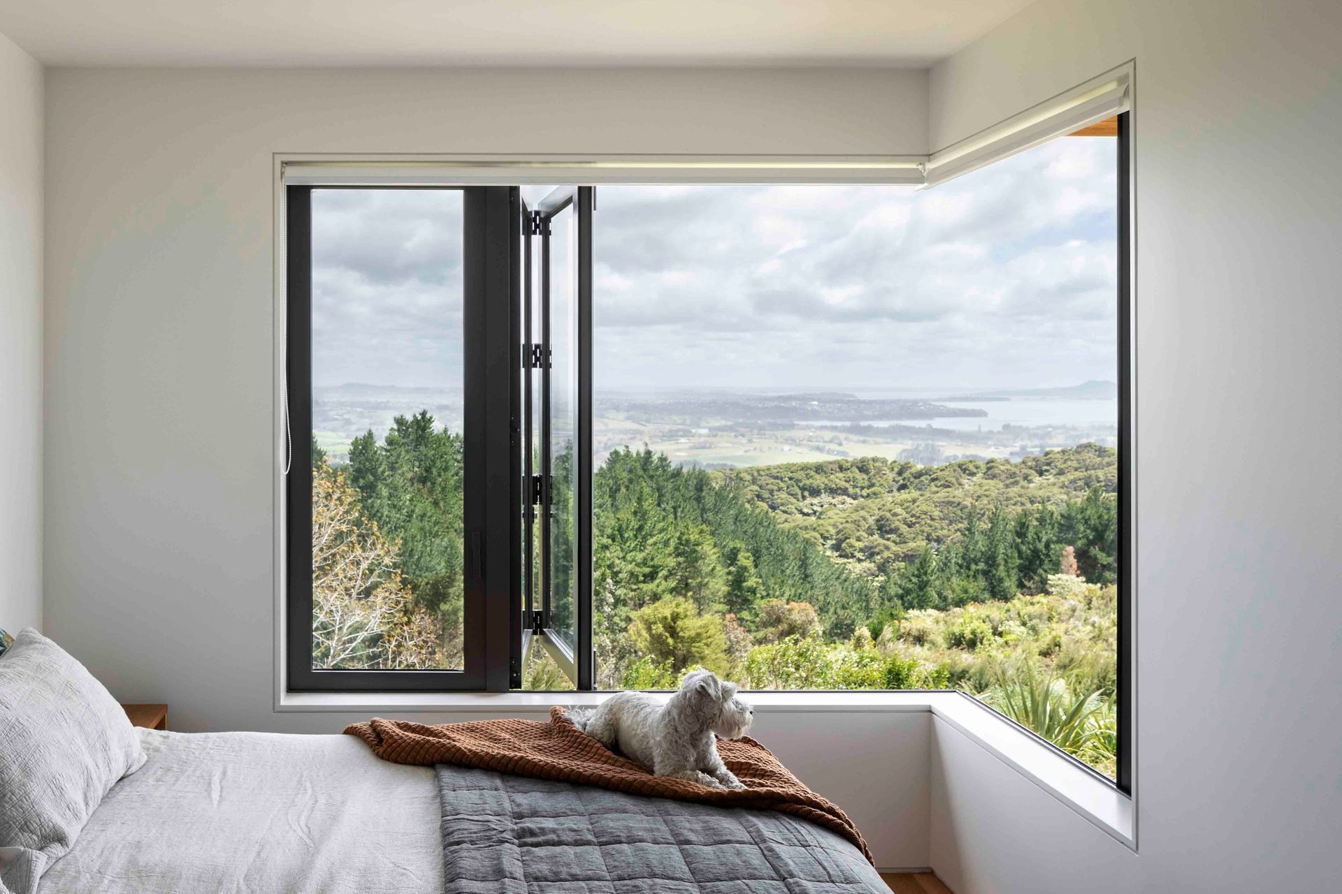 Each bedroom captures its own special slice of the view.