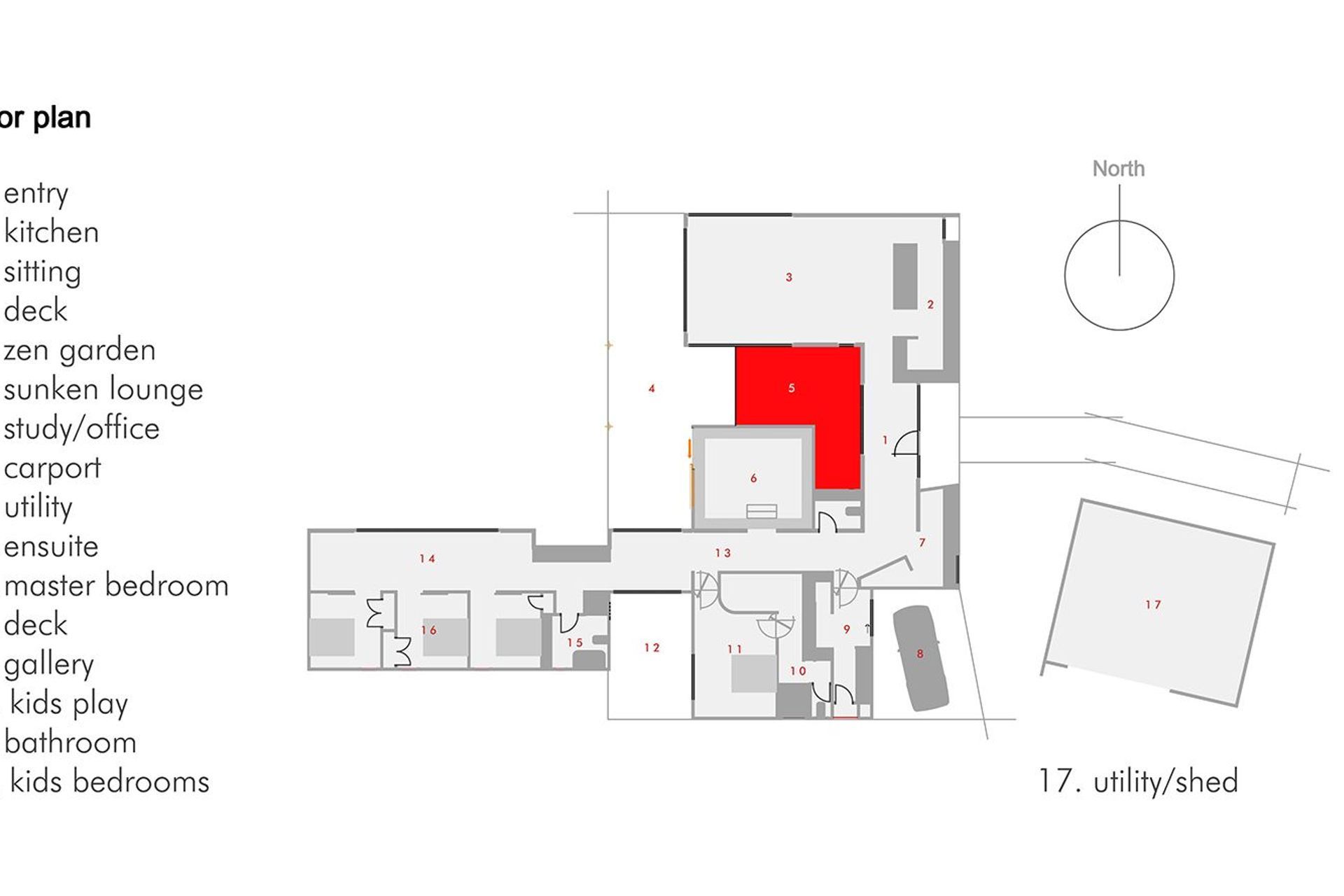 Floor plan by Red Architecture.