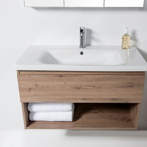 Soft 900 Wall-Hung Vanity 1 Drawer & Open Shelf