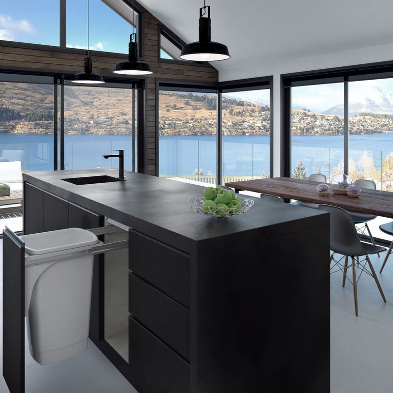 Soft Close Bin Storage - 1 x 50L Bucket - Door Pull