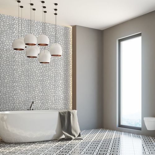 Spindrift Marble Interlocking Tile