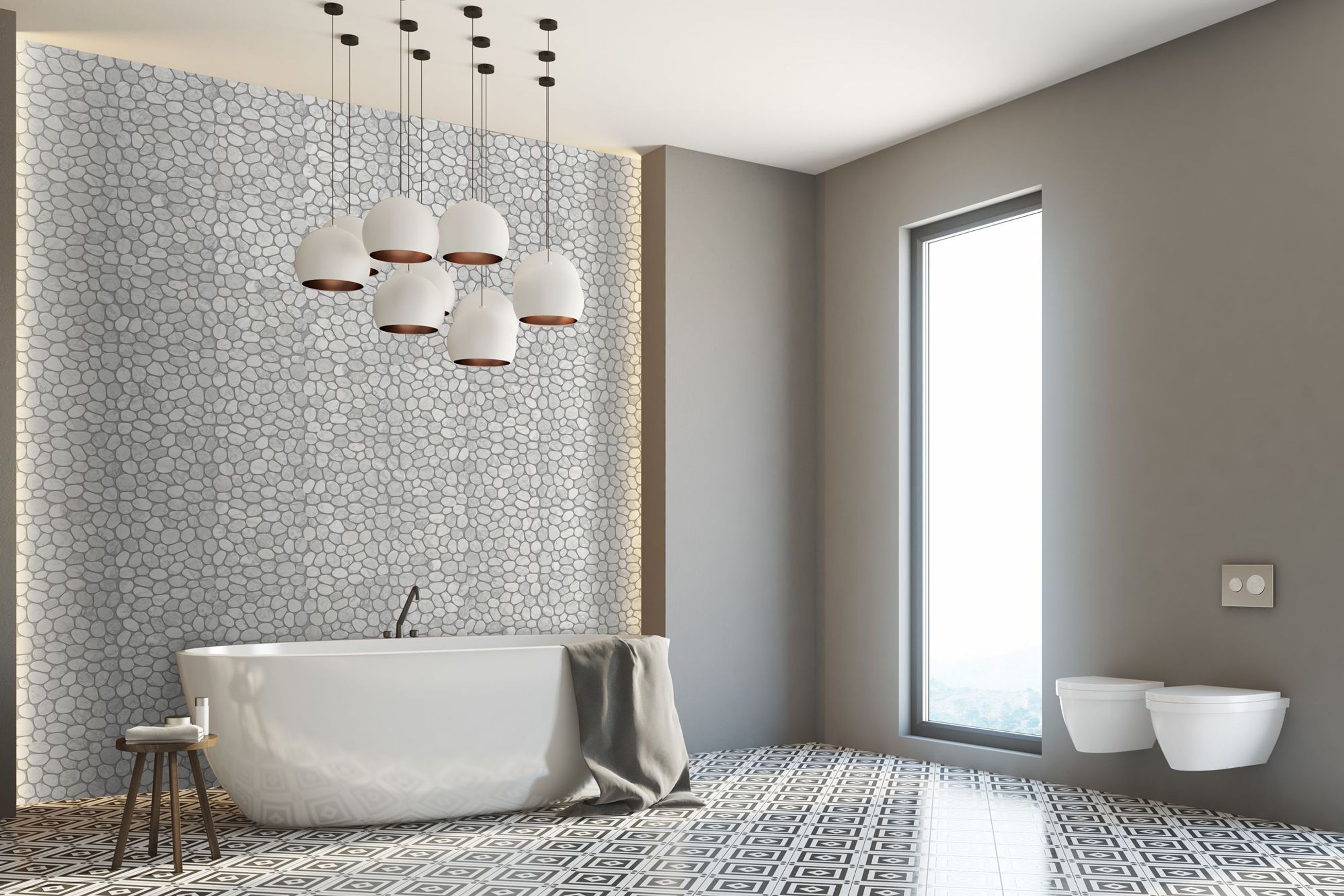 Spindrift Marble Interlocking Tile