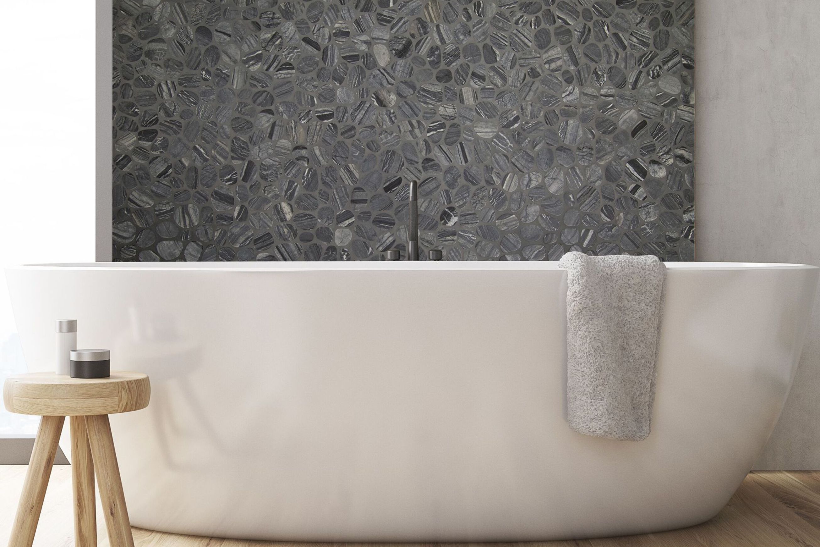 Spindrift Marble Interlocking Tile