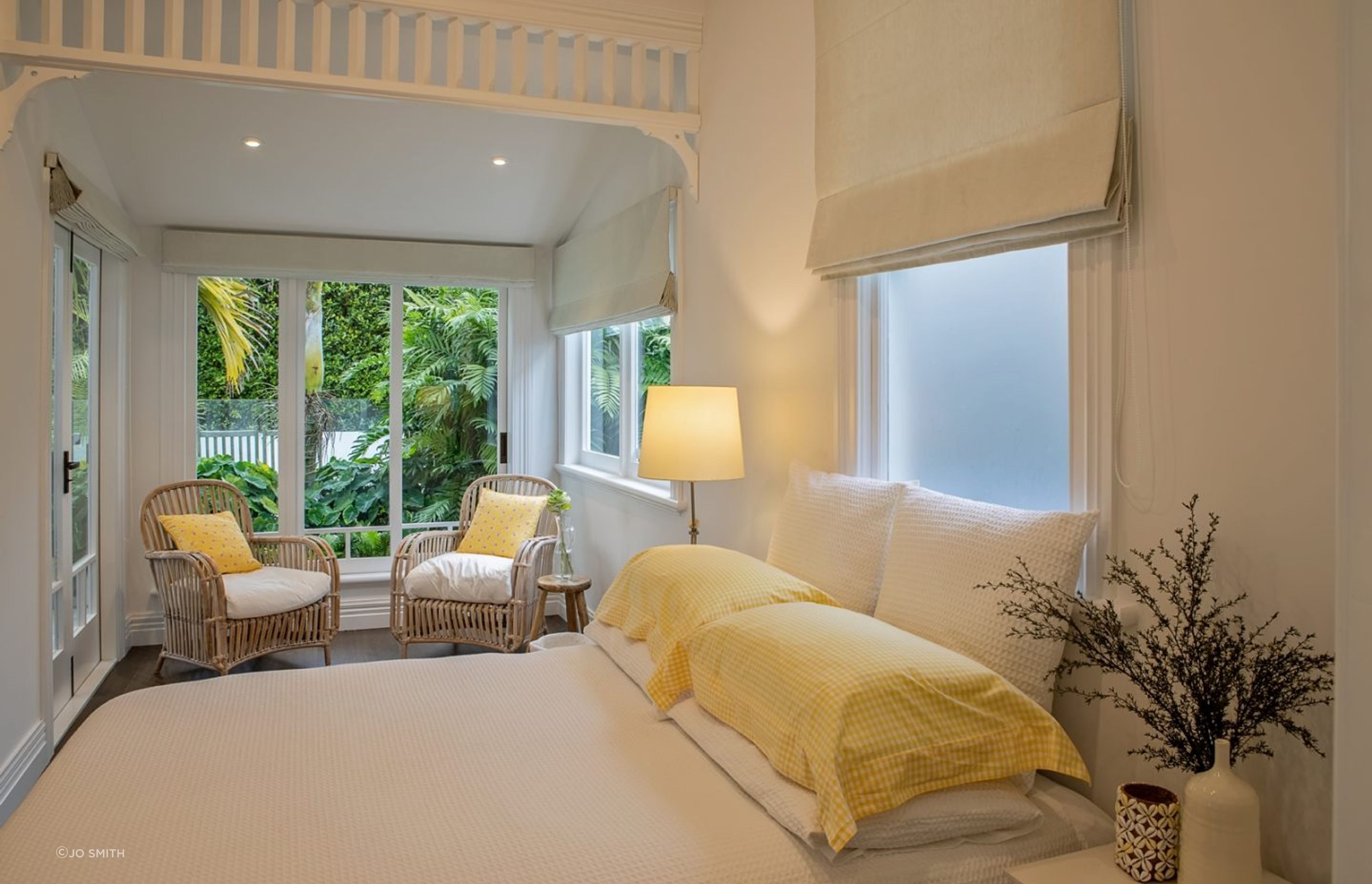 One of the bedrooms has French doors leading onto the verandah.