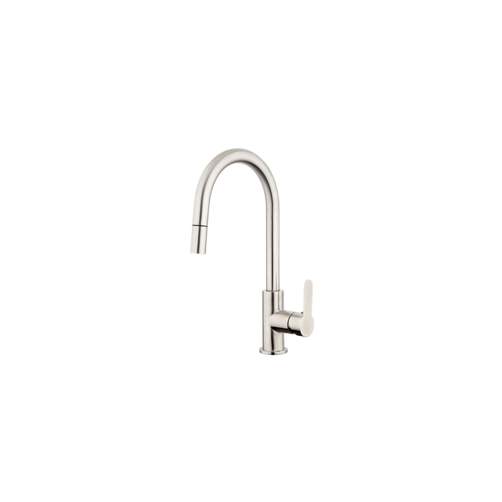 Stainless Gooseneck Pull Out Sink Mixer with Cold Start