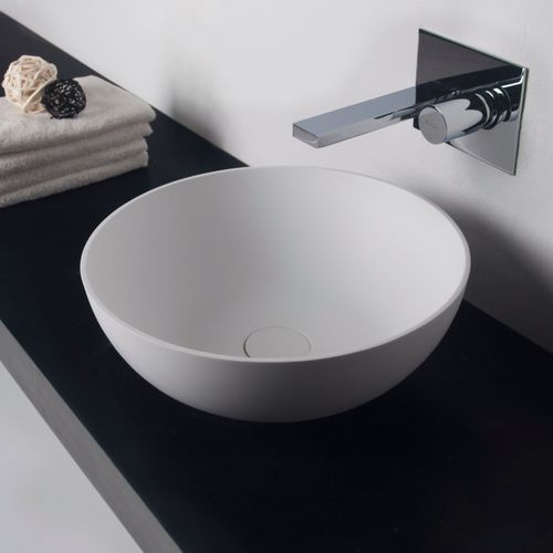 Super-Thin Round Vessel Basin Solid Surface