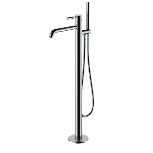 Swiss Floor Mount Bath Filler & Handshower