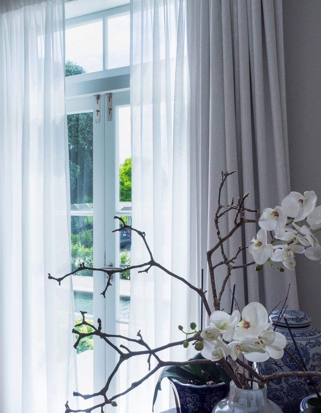 Soft light though linen sheers 