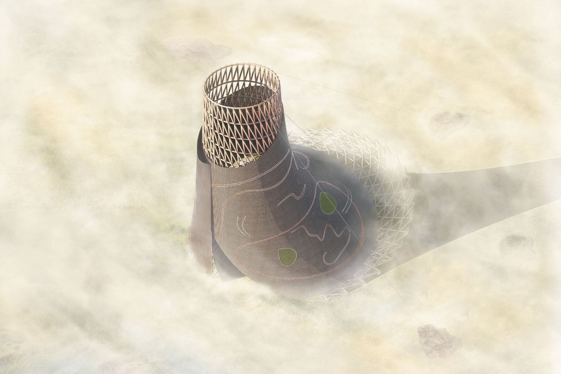 Tall Hut viewed from above