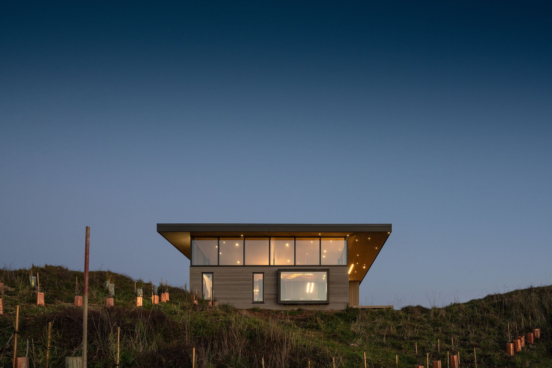 Carefully considered window apertures serve to frame significant elements within the viewscape.