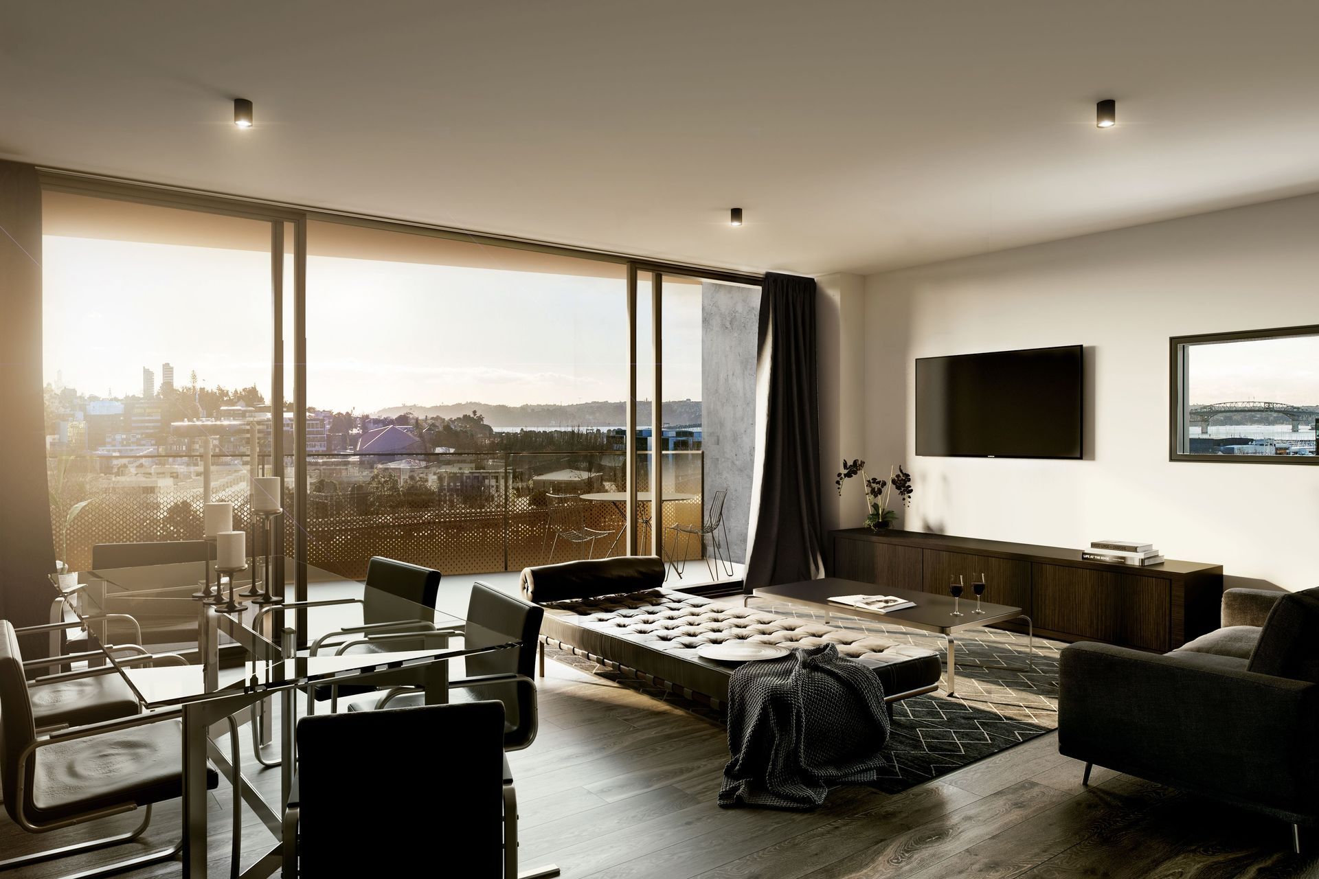 The interior materials also take inspiration from the former use of the site, providing durable contemporary detailing.