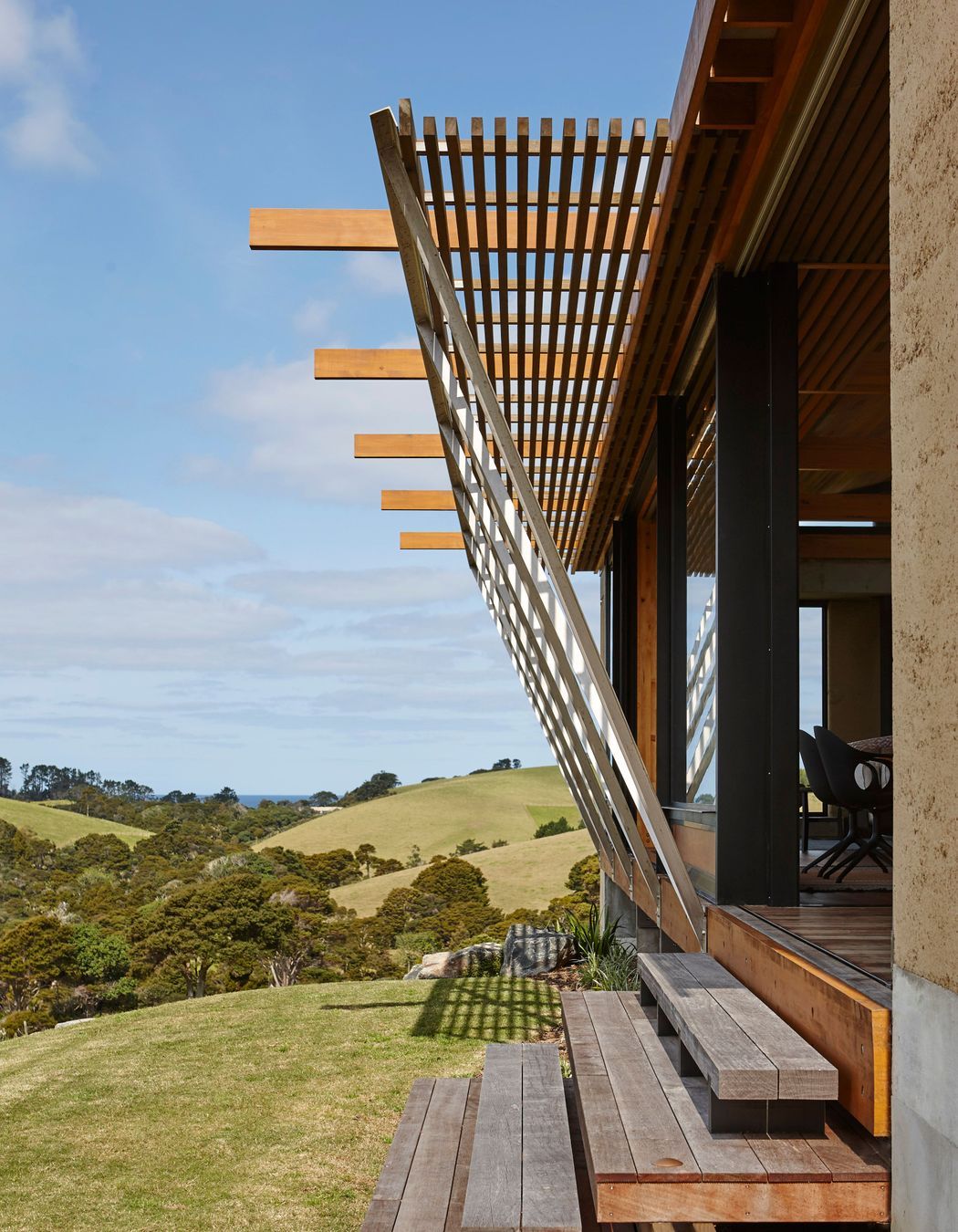 Shading protects the interior from overheating in summer. Photograph by Jackie Meiring.